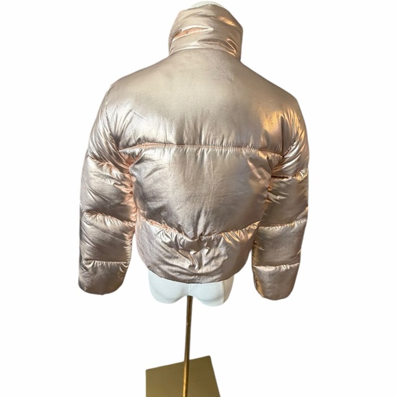 Lovers and Friends Metallic Puffer Jacket Sz XXS - Picture 4 of 14